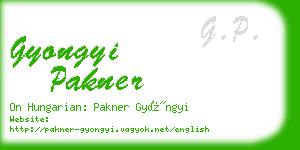 gyongyi pakner business card
